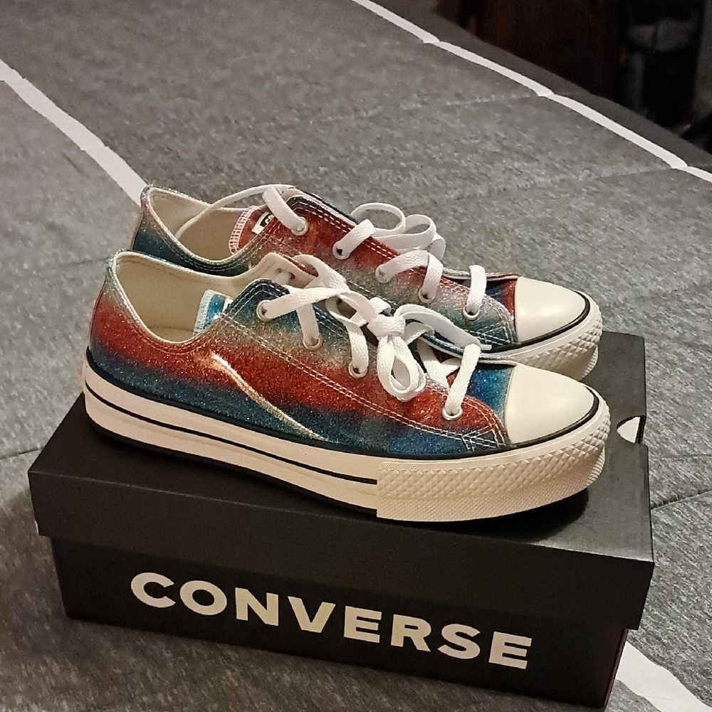 Converse Sparkle Colorful Platform Sneakers
